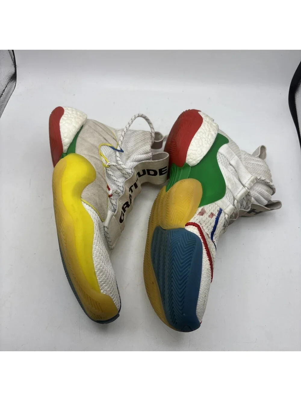 Adidas Crazy BYW LVL Pharrell Williams Off White Multi EF3500 Men's Sz 9